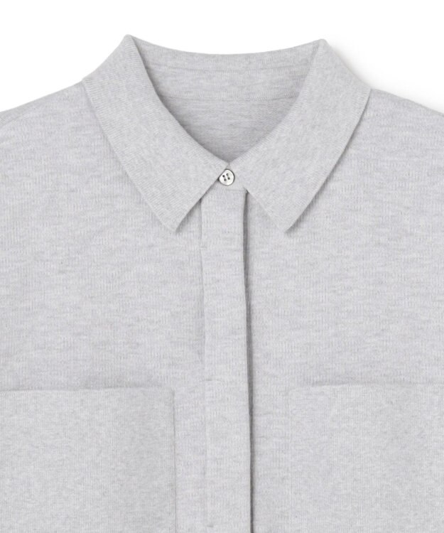 uncrave スウェットライクニット CPOシャツ TOPグレー