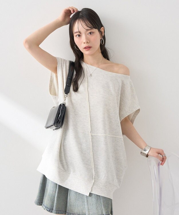 earth music&ecology マルチウェイリメイク風プルオーバー Oatmeal