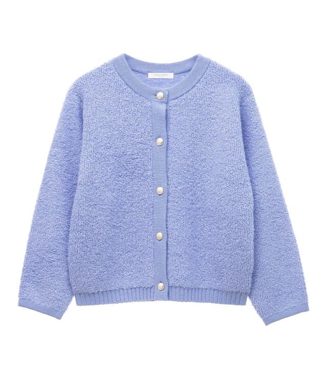 Green Parks ループ編み金釦ニットカーディガン Blue