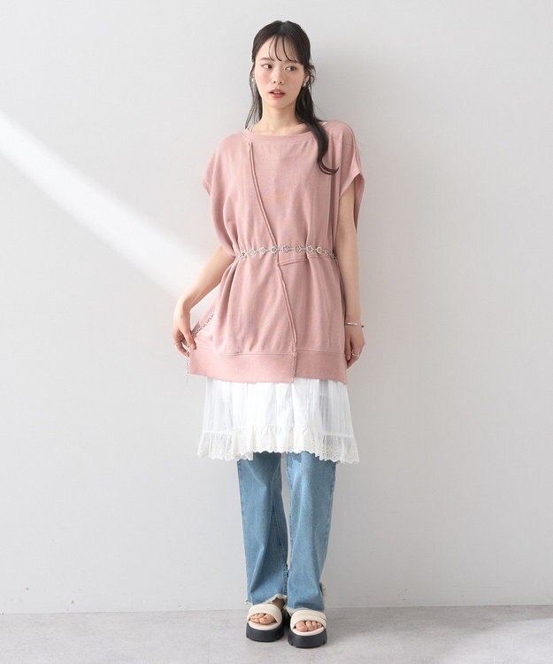 earth music&ecology マルチウェイリメイク風プルオーバー Pink