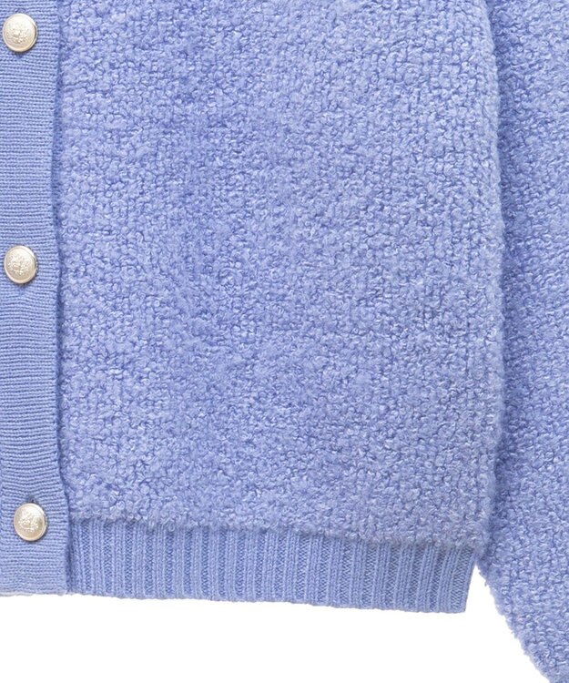 Green Parks ループ編み金釦ニットカーディガン Blue