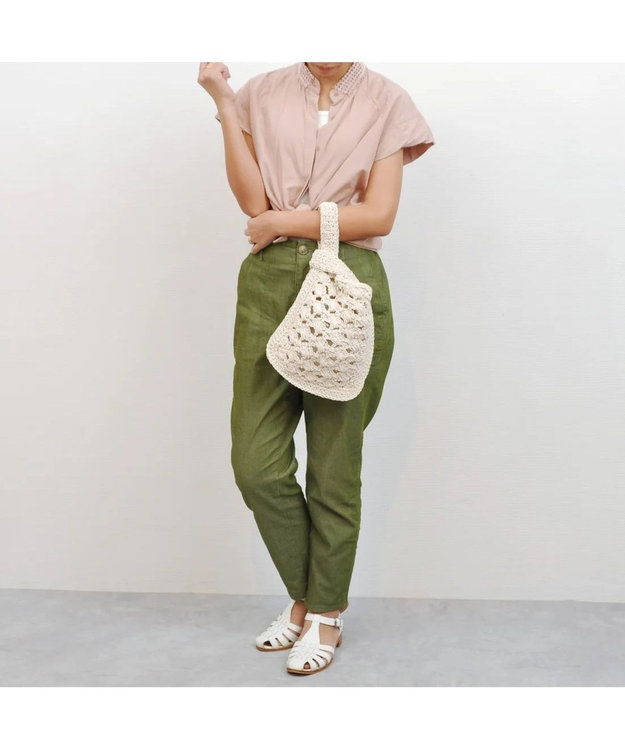 UNBILLION cachecache 柄編みショッパーミニトート アイボリー