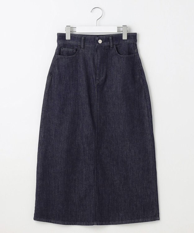 自由区 【洗える】ウスカルデニムAライン スカート インディゴ