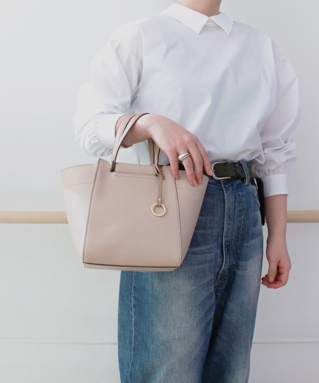 組曲 2wayハンドルスモールハンドバッグ ベージュ系1