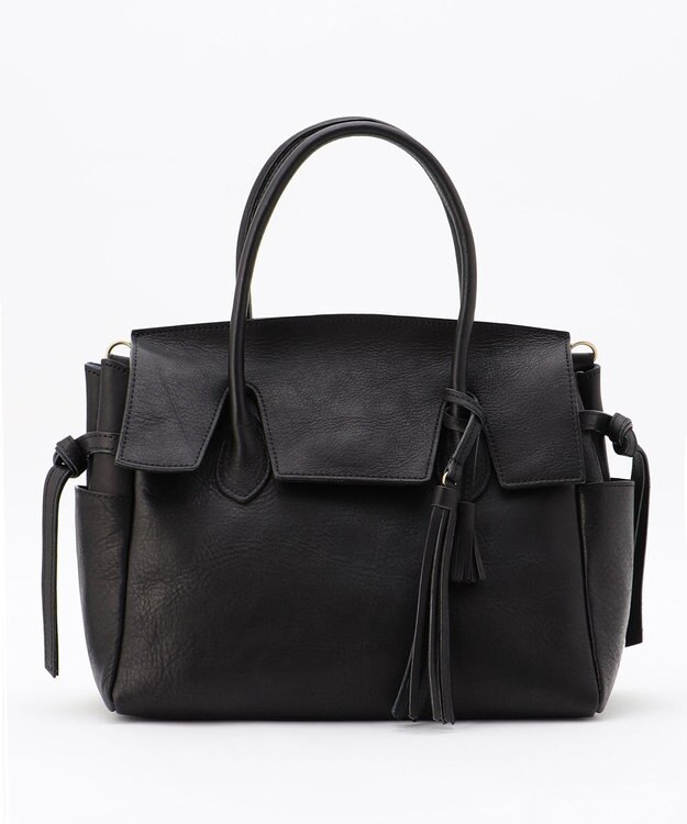 UNBILLION 【テレビ ドラマ着用アイテム】perche 姫路オイルレザーフラップ付きトートバッグS ブラック