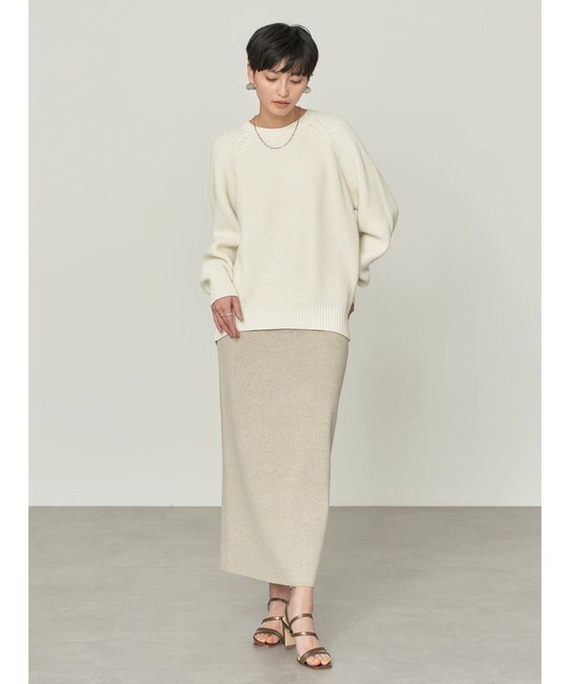 AMERICAN HOLIC 総針ニットタイトスカート Beige Mixture
