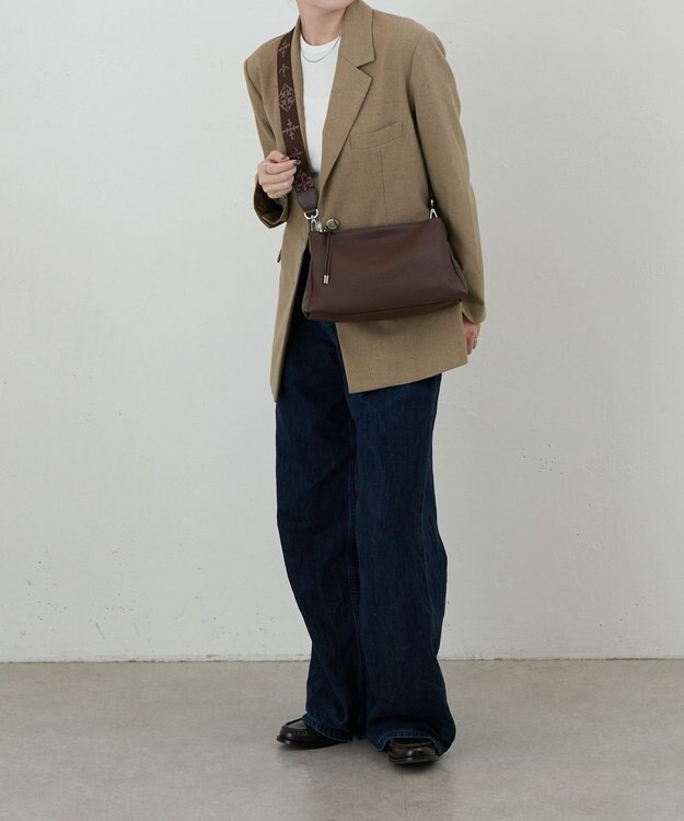 russet アレンジショルダーベルト［Monogram］(CE-1099) D.Brown2（シルバー金具）