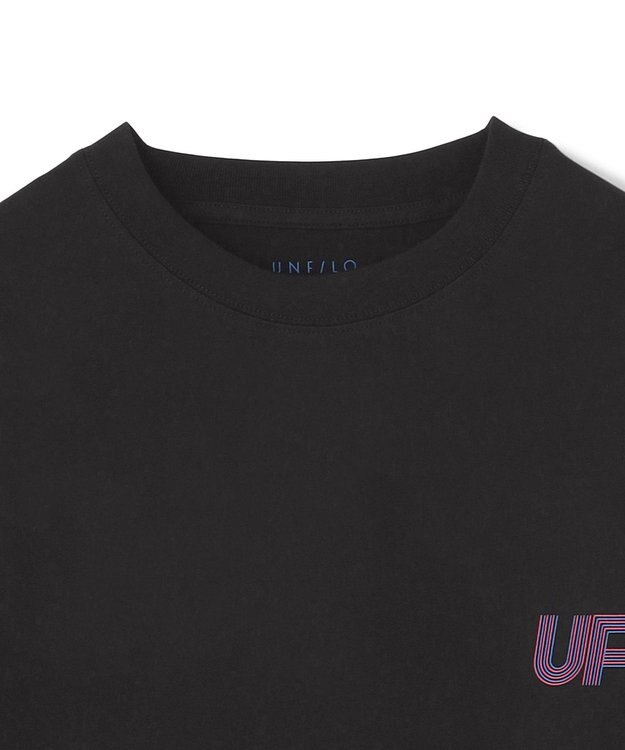 UNFILO MENS BASIC グラフィック ロンT ブラック