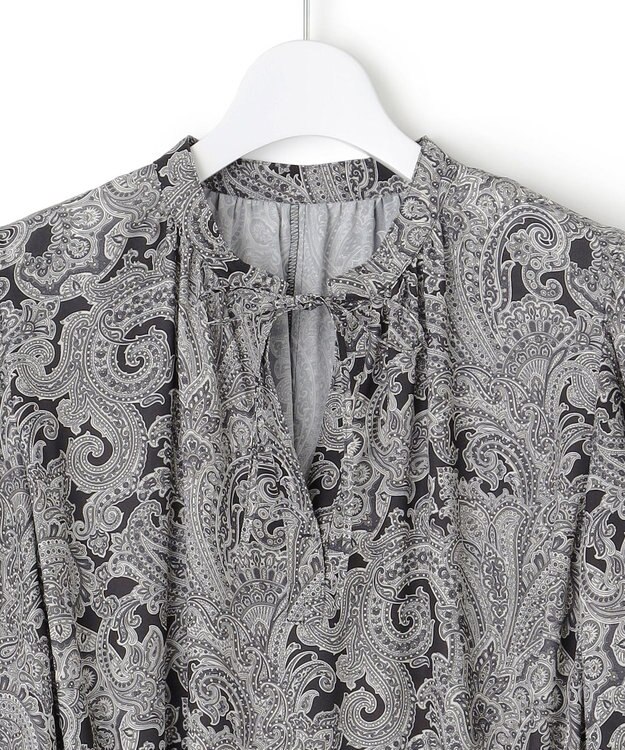 23区 L 【洗える】Rattiペイズリープリント ティアード ワンピース ベージュ系