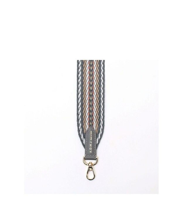 A.D.M.J. 【別売り】イタリアンテープショルダーストラップ(レギュラー/107cm) GY/O.GY