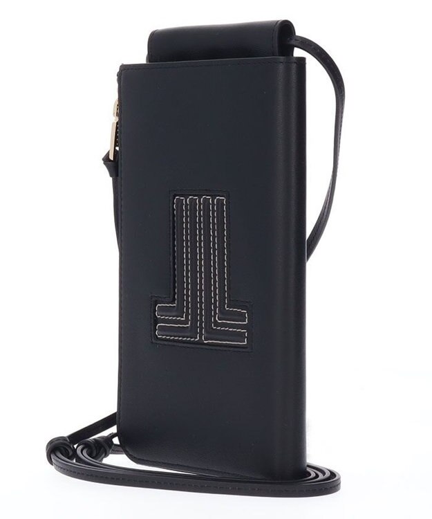 LANVIN en Bleu ヴィジュ スマホショルダー財布 ブラック