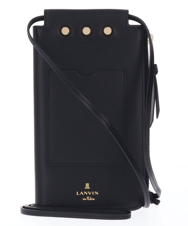 LANVIN en Bleu ヴィジュ スマホショルダー財布 ブラック