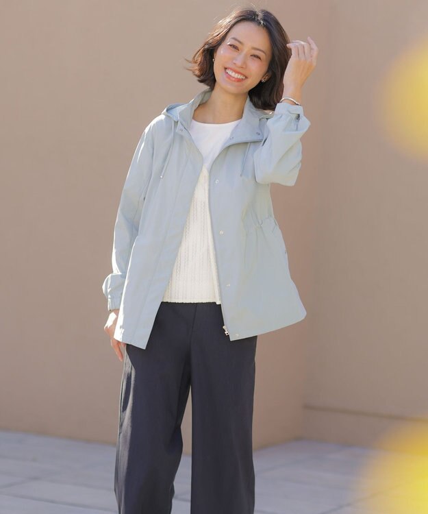 J.PRESS LADIES 【2way】Artirosa ショート丈 コート スモーキーミント系