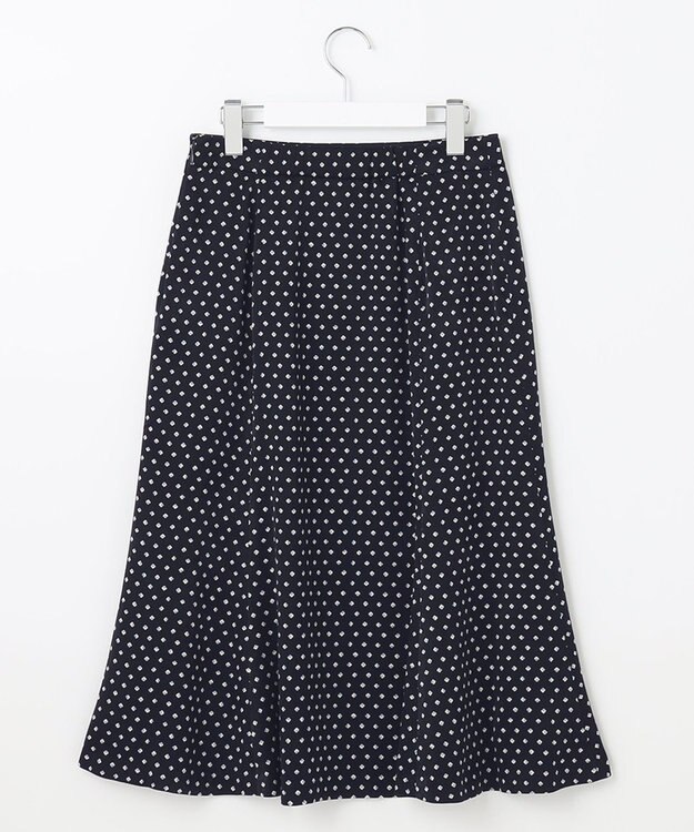 J.PRESS LADIES S 【洗える】ジオメトリック マーメイド スカート ネイビー系5