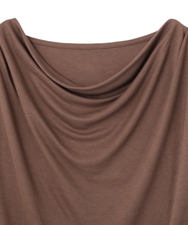 YECCA VECCA 【接触冷感】ドレープカットトップス Brown