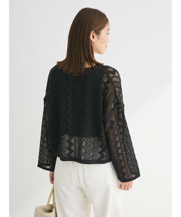 Green Parks ＳＥＴ２点　レースカーデ＋タンクトップ Black