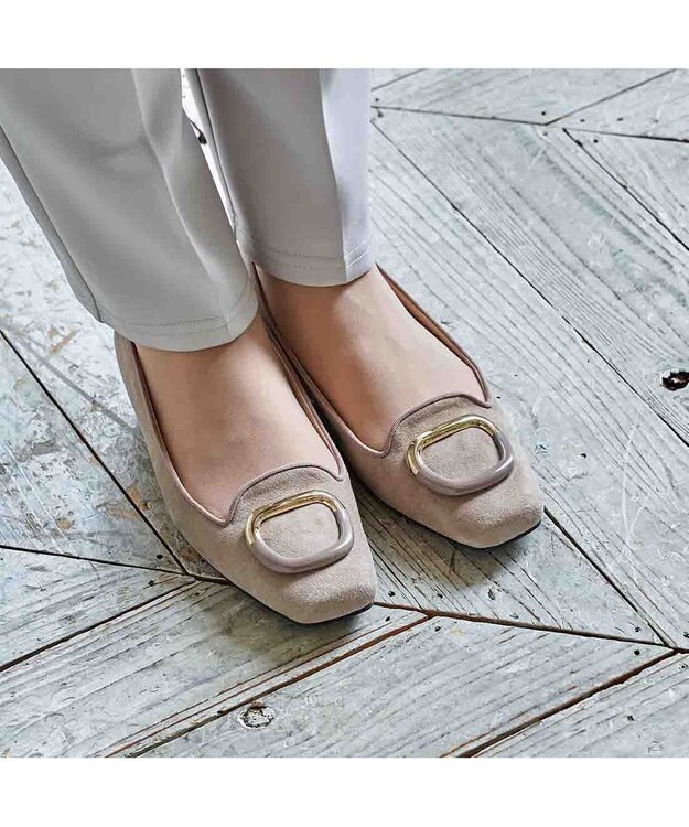 Riz raffinee <Riz raffinee>バックルオペラパンプス ベージュスエード