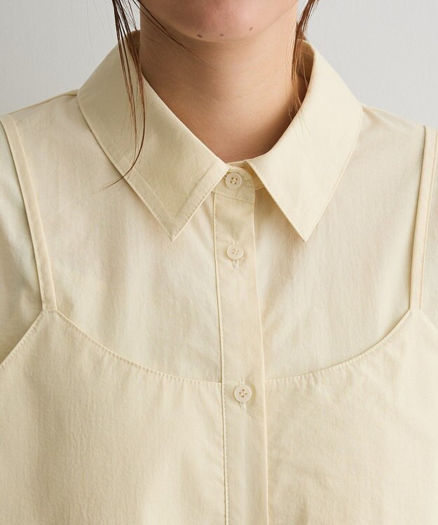 CRAFT STANDARD BOUTIQUE ビスチェレイヤード風シャツ Yellow