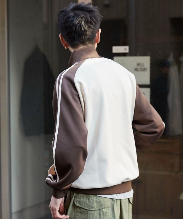 WEGO 【ユニセックス着用ITEM】ラグランライントラックジャケット ブラウン