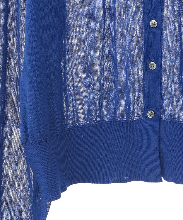 earth music&ecology 接触冷感シアークルーニットカーディガン Blue
