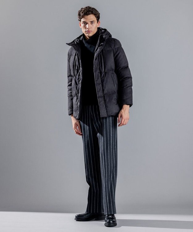JOSEPH HOMME コマスエード　ダウンコート ブラック系