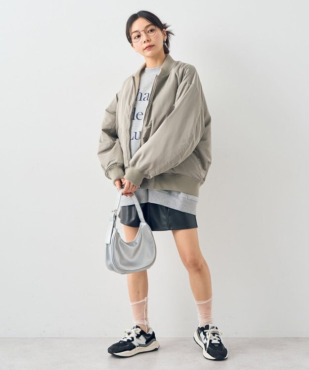 earth music&ecology リバーシブルMA-1 カーキ