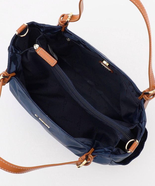 LA BAGAGERIE シャドージャカード 2WAYミニトートバッグ ネイビー