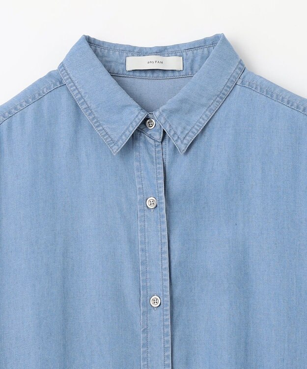 ANY 【手洗い可能】ウォッシャブルデニムシャツ ブルー