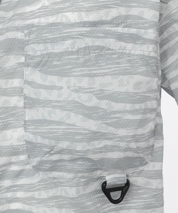 JOSEPH ABBOUD MOUNTAIN エンボスサファリカモ 半袖シャツ グレー系5