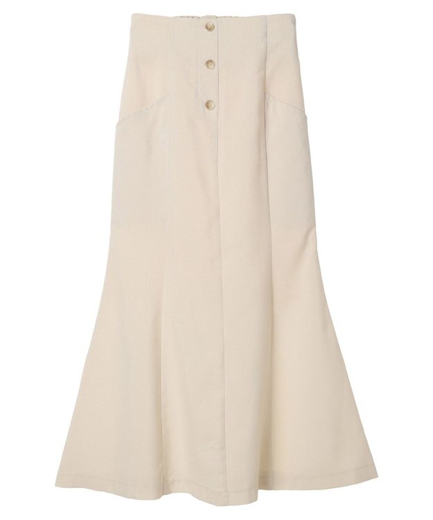 earth music&ecology フロントボタンマーメイドスカート Ivory