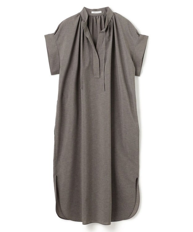 BEIGE， 【洗える/接触冷感/速乾/UVケア対応】BATEAU / スタンドカラードレス C.Gray