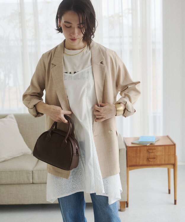 WEGO 【ANGIE VINTAGE】リネンライクジャケット ベージュ