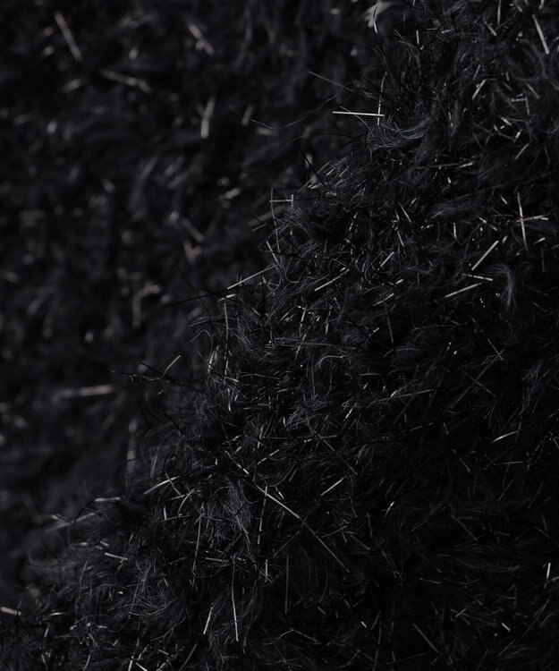 uncrave ヘアリー ラメ ニット スカート（uncrave WHITE） メタルブラック