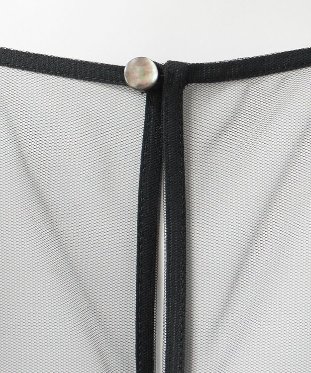 23区 【GOLD LABEL/見上愛さん着用】チュール ペプラムブラウス ブラック系