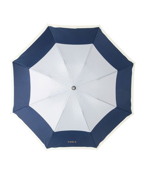 MOONBAT FURLA  折りたたみ傘 カラーボーダー 大きめ55cm 日本製 ダークグレー