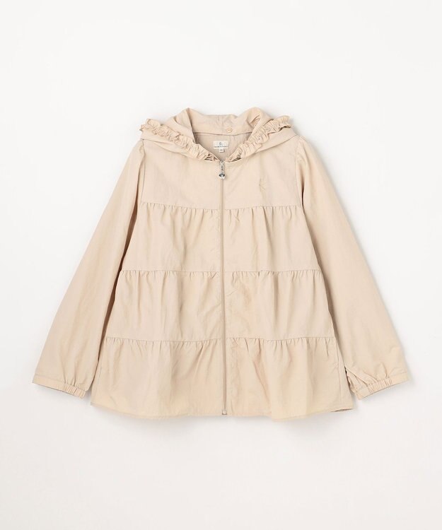 組曲 KIDS 【150-170㎝】 撥水ティアードマウンパ ベージュ