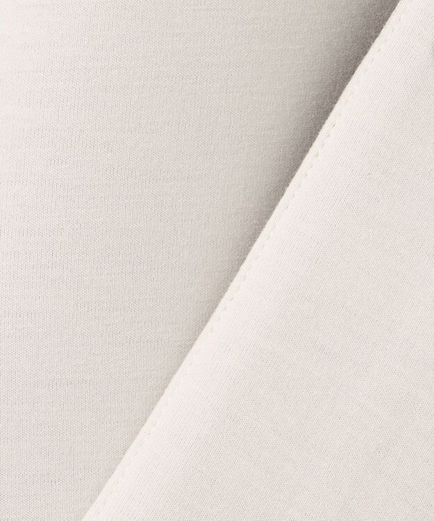 UNFILO 【洗える/シワになりにくい】ダブルフェイスジャージー　ノーカラー エクリュ