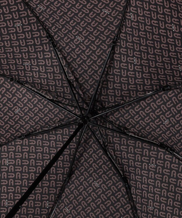 MOONBAT 【耐風】FURLA(フルラ) 折りたたみ傘 モノグラム 8本骨 大きめ55cm 日本製 オフホワイト