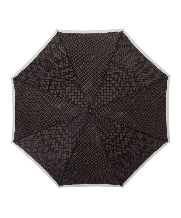 MOONBAT 【耐風】FURLA(フルラ) 折りたたみ傘 モノグラム 8本骨 大きめ55cm 日本製 オフホワイト