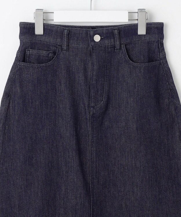 自由区 【洗える】ウスカルデニムAライン スカート インディゴ