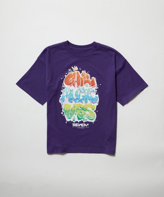 OP／FILA 【SEVEN2】グラフィティデザインTシャツ パープル