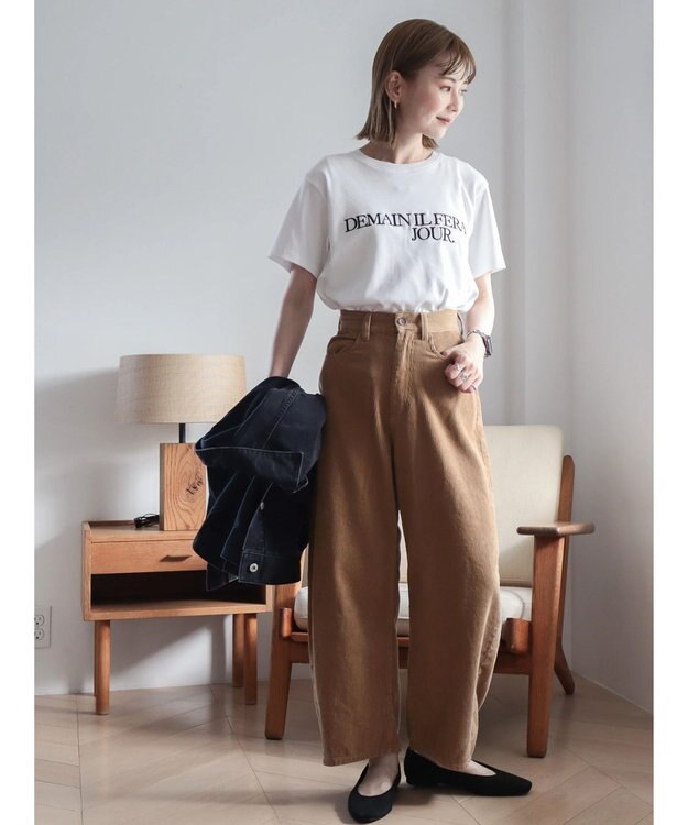 AMERICAN HOLIC コーデュロイコクーンパンツ Camel