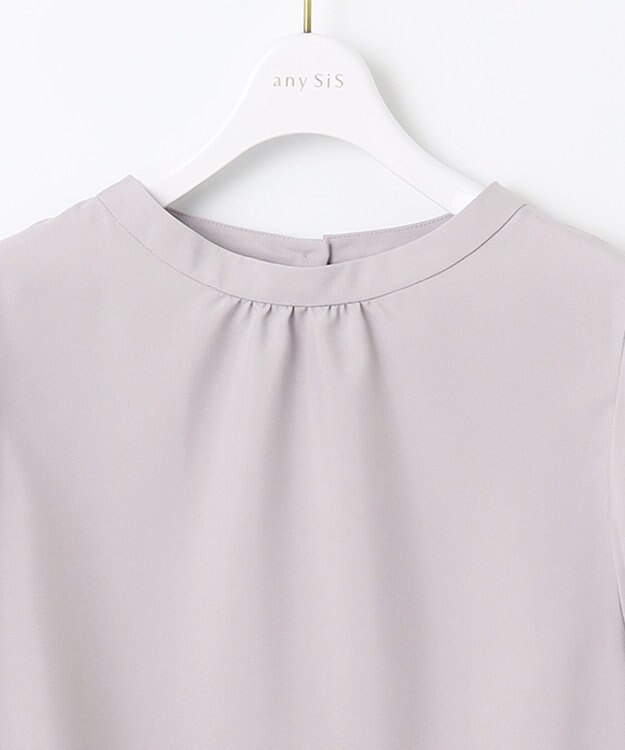 ANY SIS 【洗える】レースパーツタックスリーブ ブラウス ラベンダー