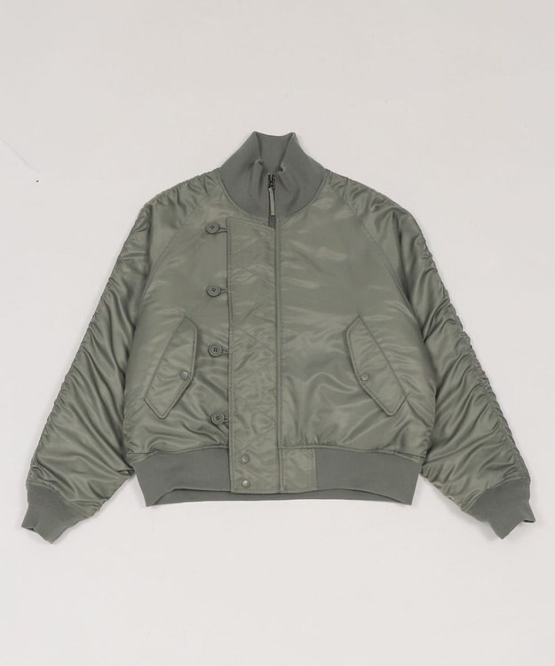 WEGO ナイロンスタンドブルゾン カーキ