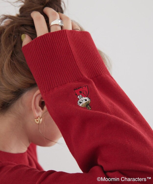 AMERICAN HOLIC Moomin 袖刺繍ニットプルオーバー Terracotta
