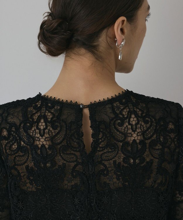 GRACE CONTINENTAL レ－スブラウス ブラック