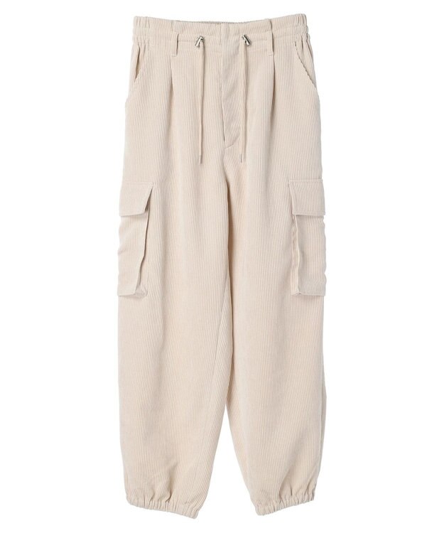 Green Parks ・ＥＬＥＮＣＡＲＥ　ＤＵＥ　コーデュロイカーゴパンツ Ivory