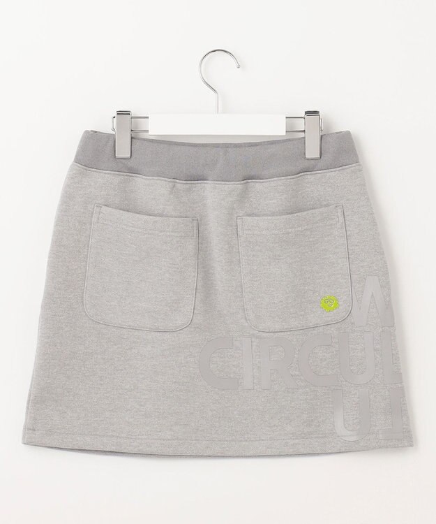 PW CIRCULUS 【WOMEN】【洗える/軽量】裏毛 ロゴ スカート ゴルフウェア レディース ライトグレー