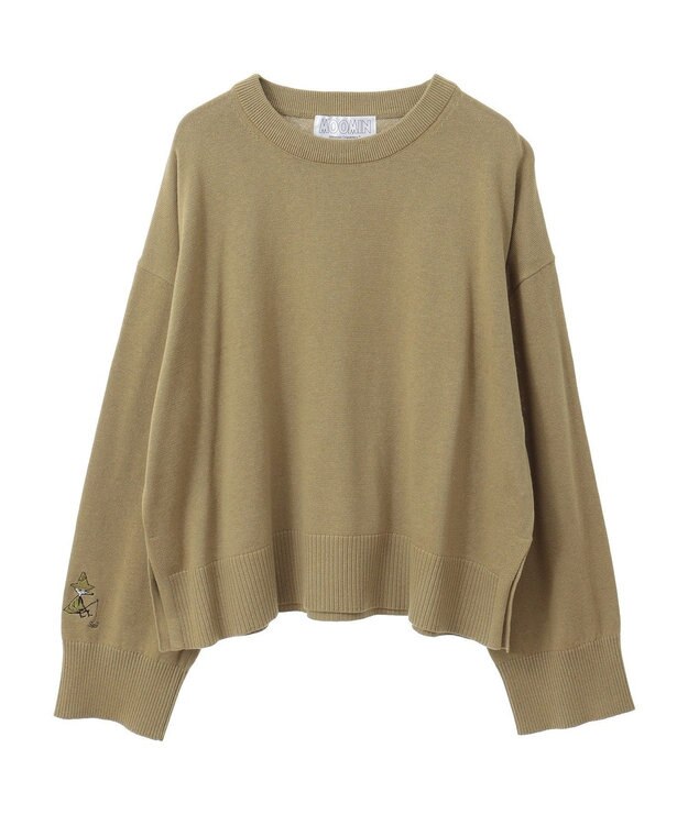 AMERICAN HOLIC Moomin 袖刺繍ニットプルオーバー Green