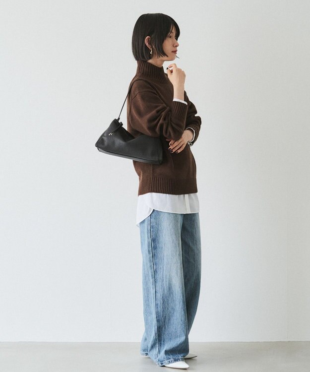 russet レザー2WAYショルダーバッグ(CE-1629) Black